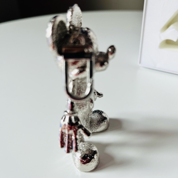 Silver Mickey Mouse Figure Keychain Charm Textured Finish NWT - Picture 4 of 5